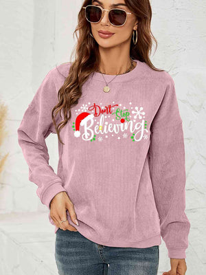 DON'T STOP BELIEVING Graphic Sweatshirt - Sydney So Sweet