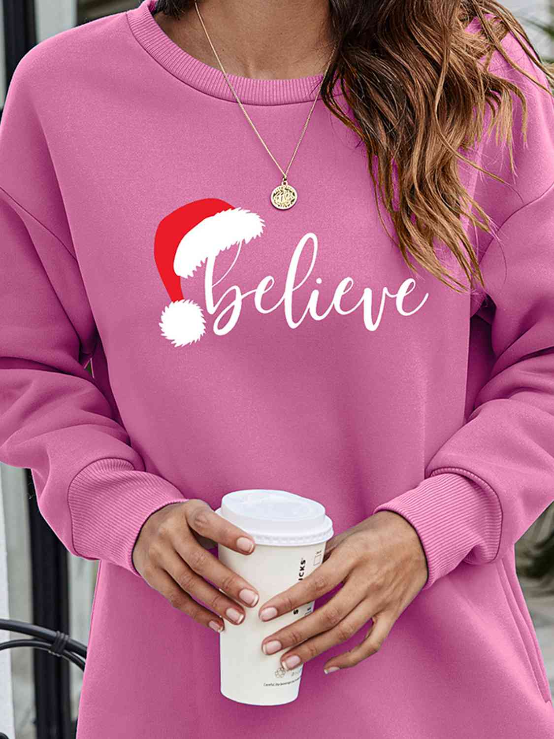 BELIEVE Graphic Tunic Sweatshirt - Sydney So Sweet