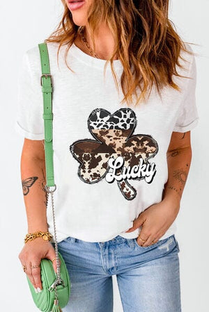 LUCKY Graphic Round Neck T-Shirt - Sydney So Sweet