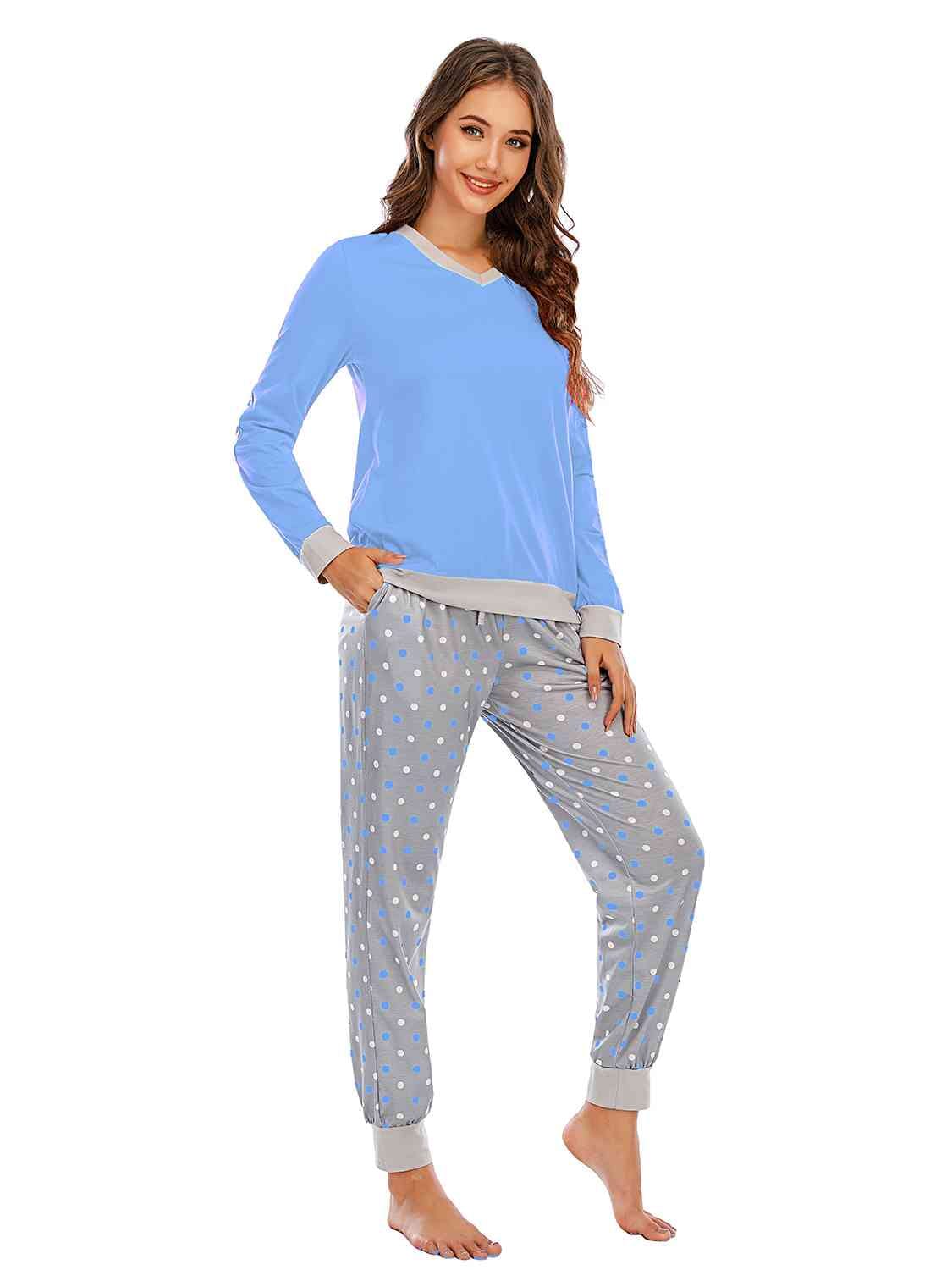 Long Sleeve Top and Polka Dot Pants Set - Sydney So Sweet