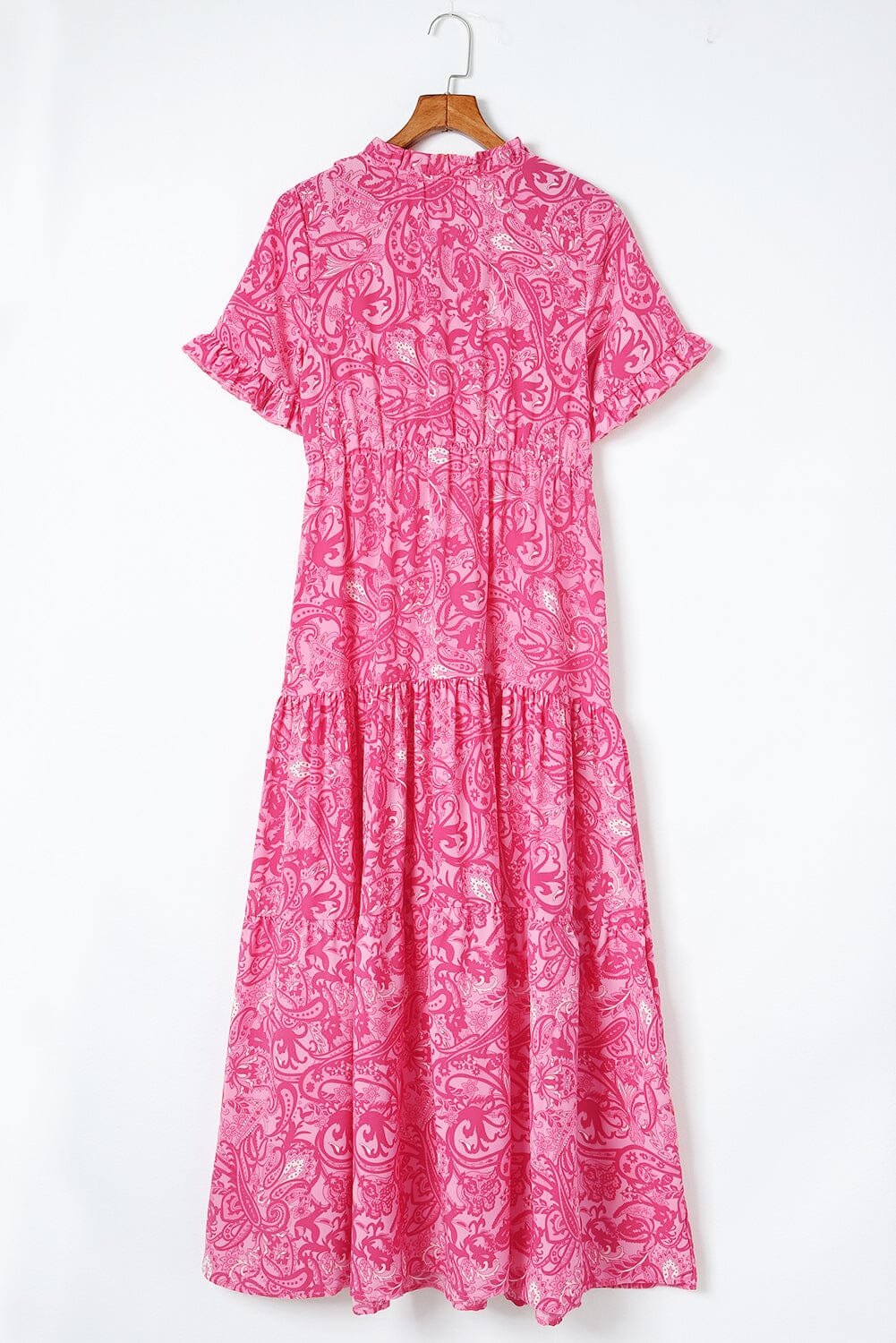 Paisley Print Flounce Sleeve Maxi Dress - Sydney So Sweet