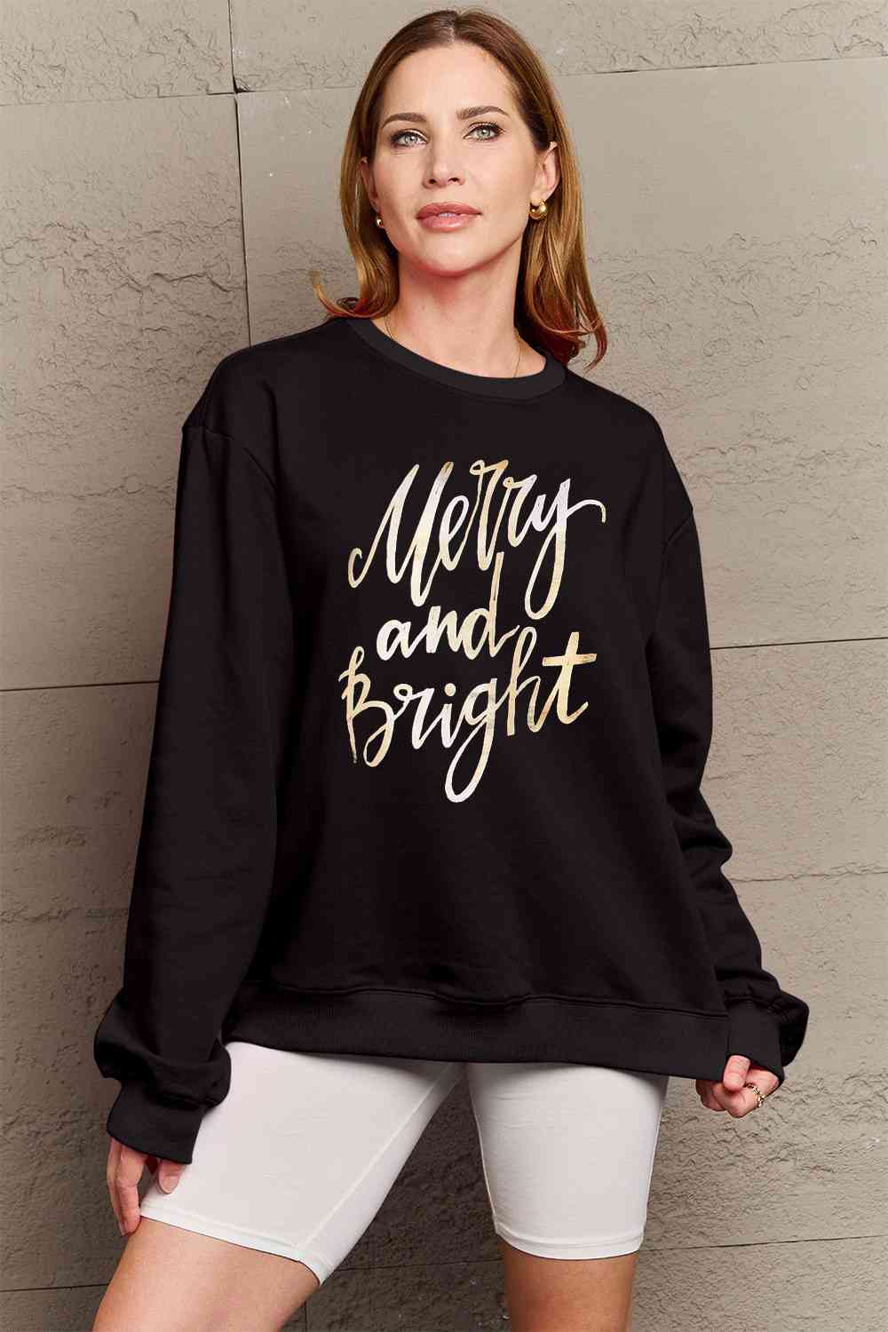 MERRY AND BRIGHT Graphic Sweatshirt - Sydney So Sweet