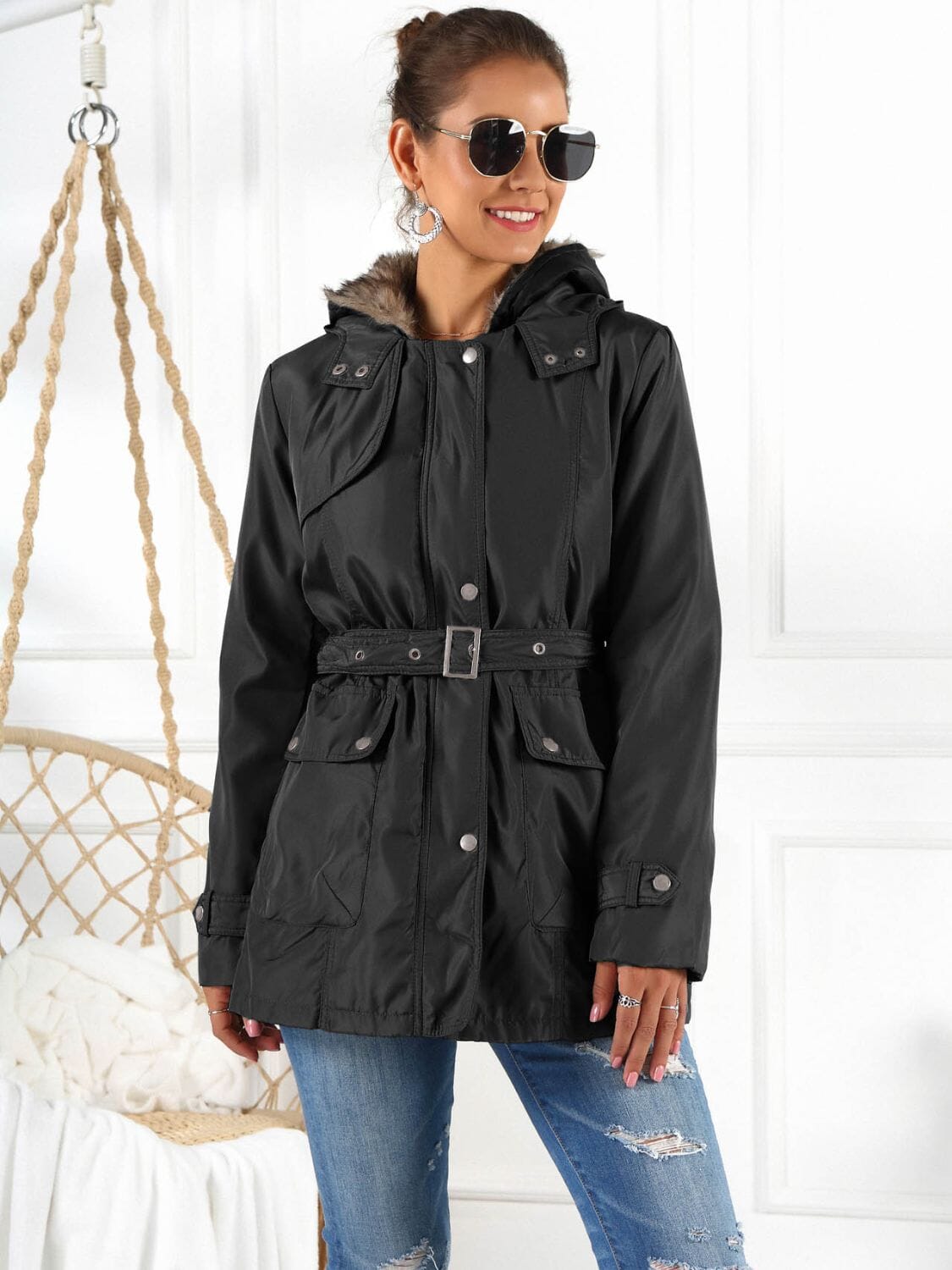 Full Size Hooded Jacket with Detachable Liner (Three-Way Wear) - Sydney So Sweet