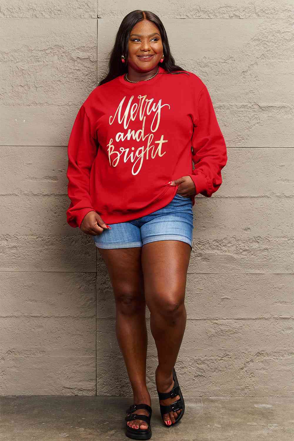 MERRY AND BRIGHT Graphic Sweatshirt - Sydney So Sweet