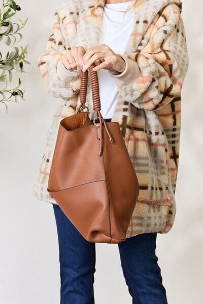 Vegan Leather Handbag with Pouch - Sydney So Sweet