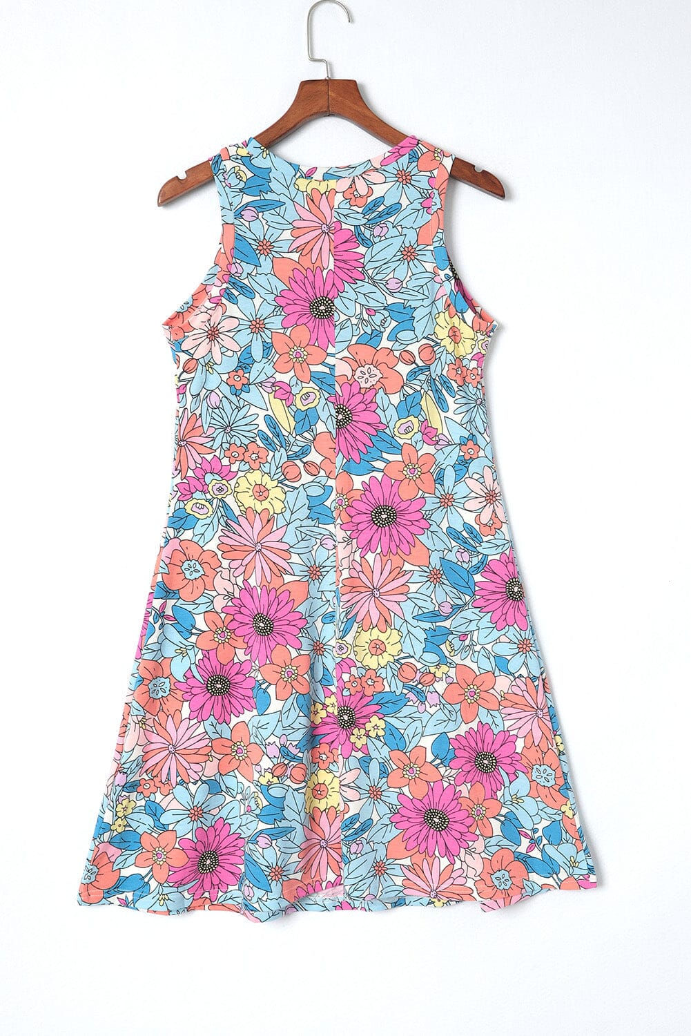 Floral Round Neck Sleeveless Dress - Sydney So Sweet