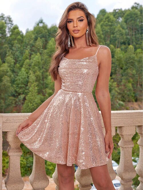 Sequin Tie Back Cami Dress - Sydney So Sweet