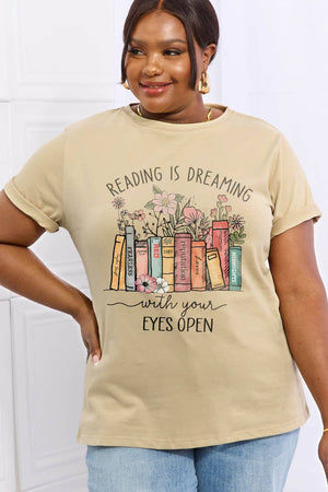READING IS DREAMING WITH YOUR EYES OPEN Graphic Cotton Tee - Sydney So Sweet