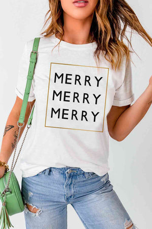 MERRY Graphic Round Neck T-Shirt - Sydney So Sweet
