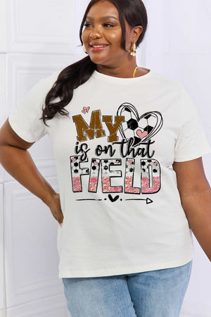 MY HEART IS ON THAT FIELD Graphic Cotton Tee - Sydney So Sweet
