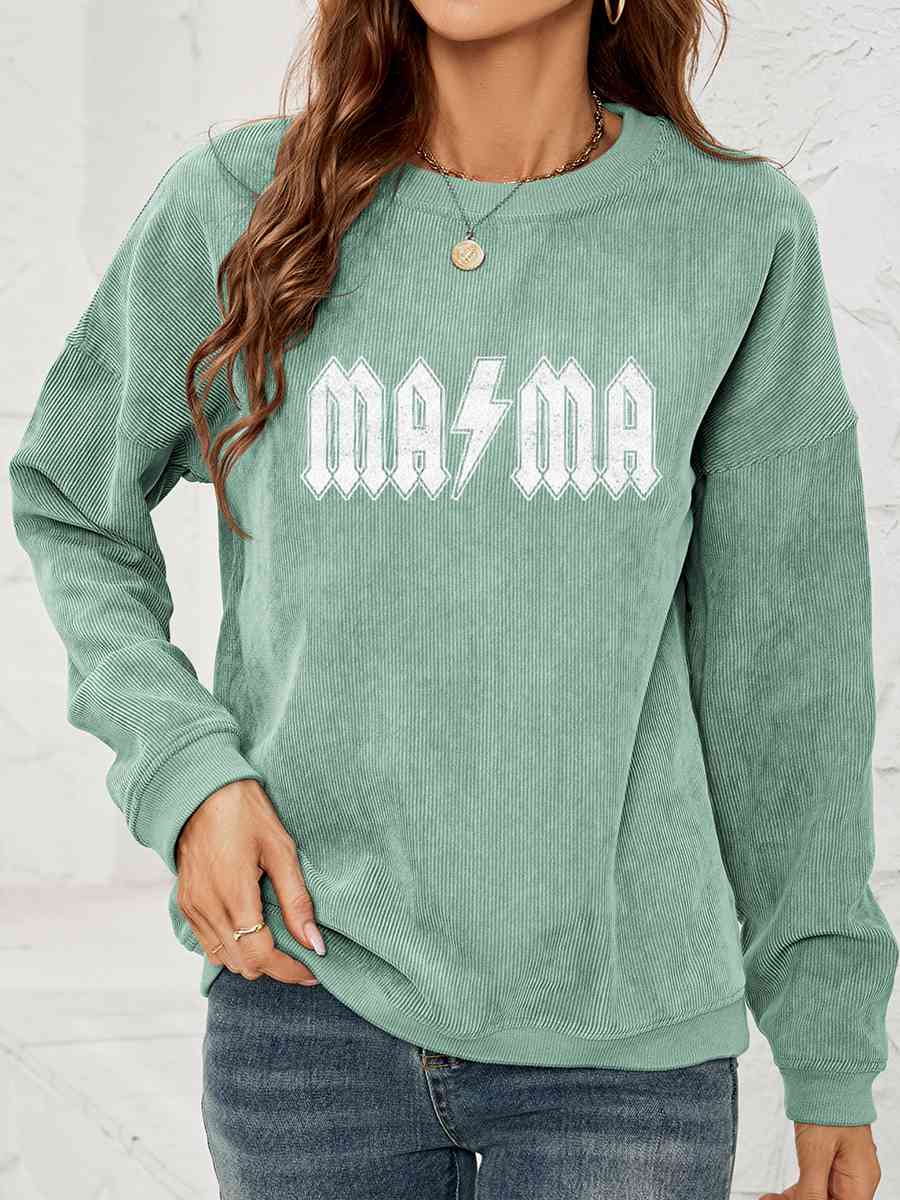 MAMA Graphic Dropped Shoulder Sweatshirt - Sydney So Sweet