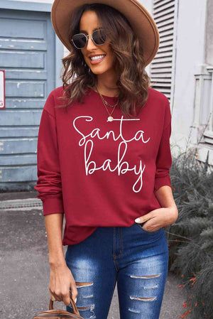 Christmas SANTA BABY Graphic Sweatshirt - Sydney So Sweet