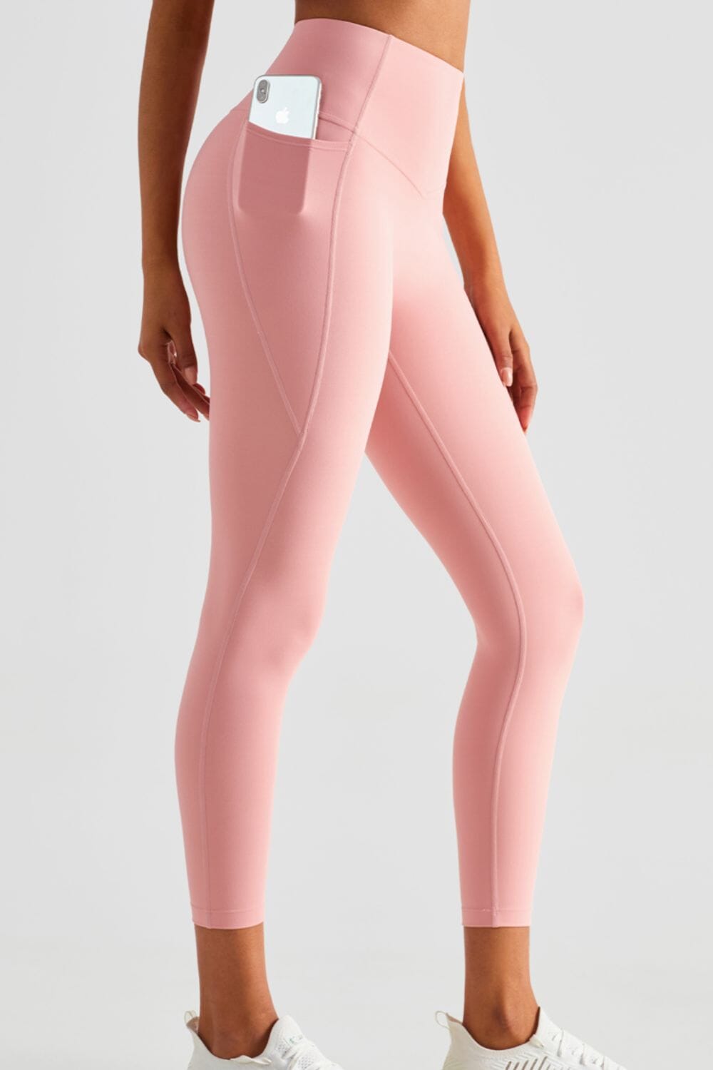 Wide Waistband Sports Leggings with Pockets - Sydney So Sweet