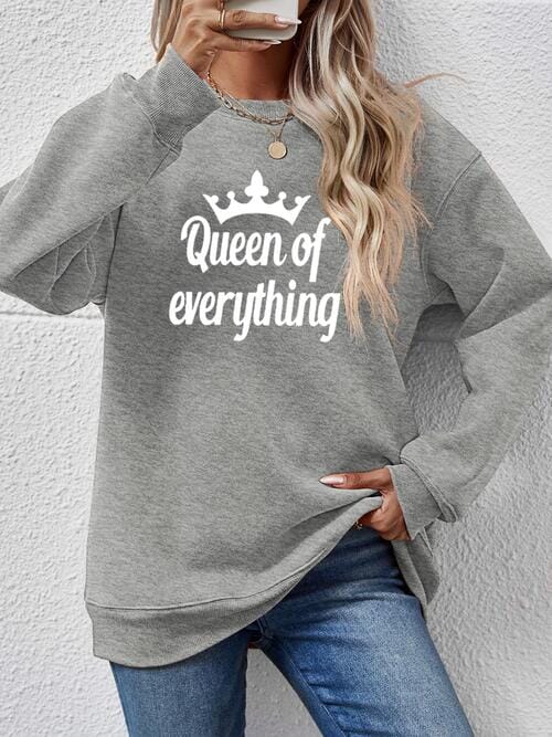 QUEEN OF EVERYTHING Round Neck Sweatshirt - Sydney So Sweet