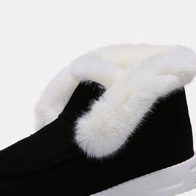 Furry Suede Snow Boots - Sydney So Sweet