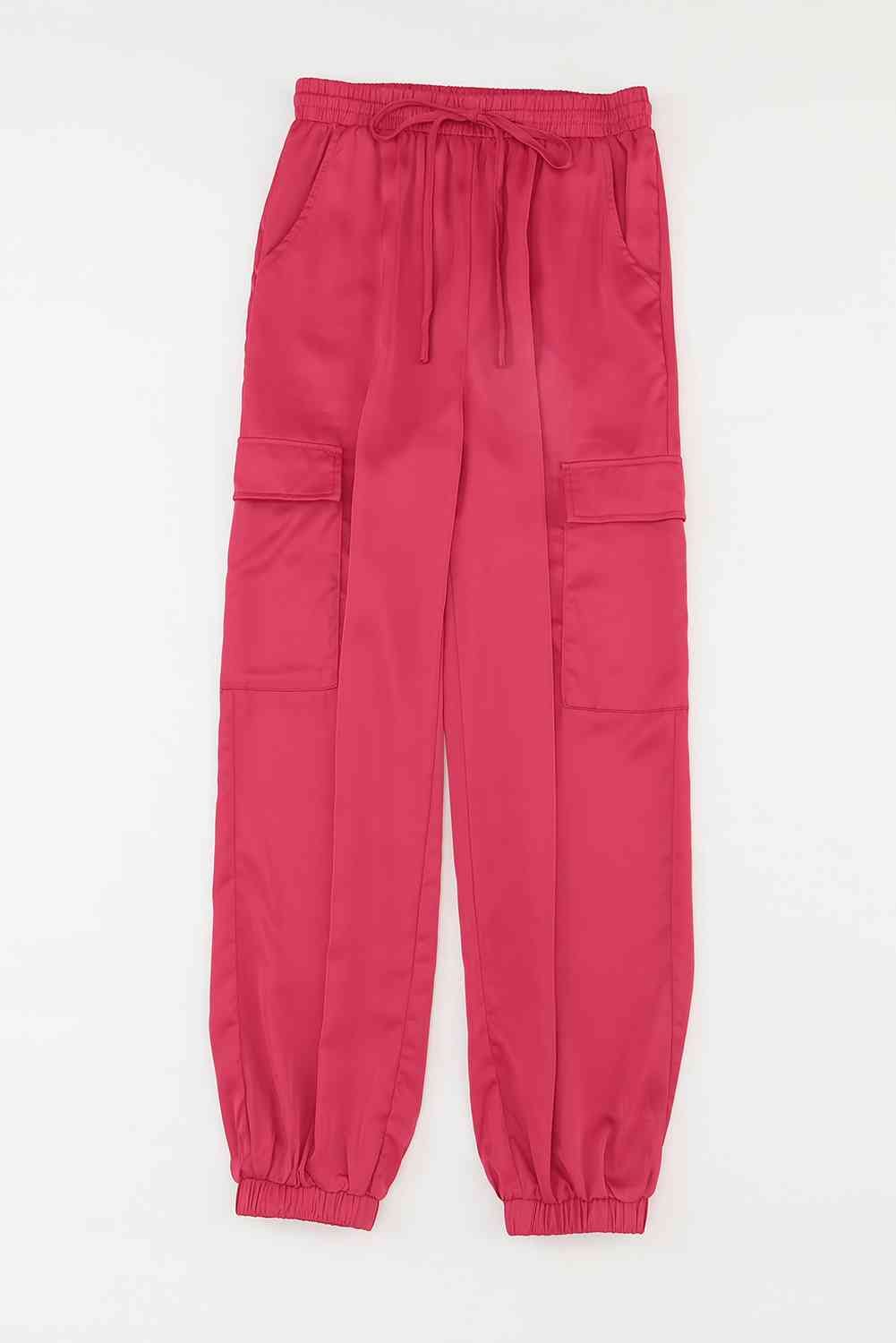 Long Tie Waist Pocketed Pants - Sydney So Sweet