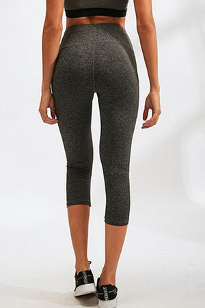 Slim Fit Wide Waistband Active Leggings with Pockets - Sydney So Sweet