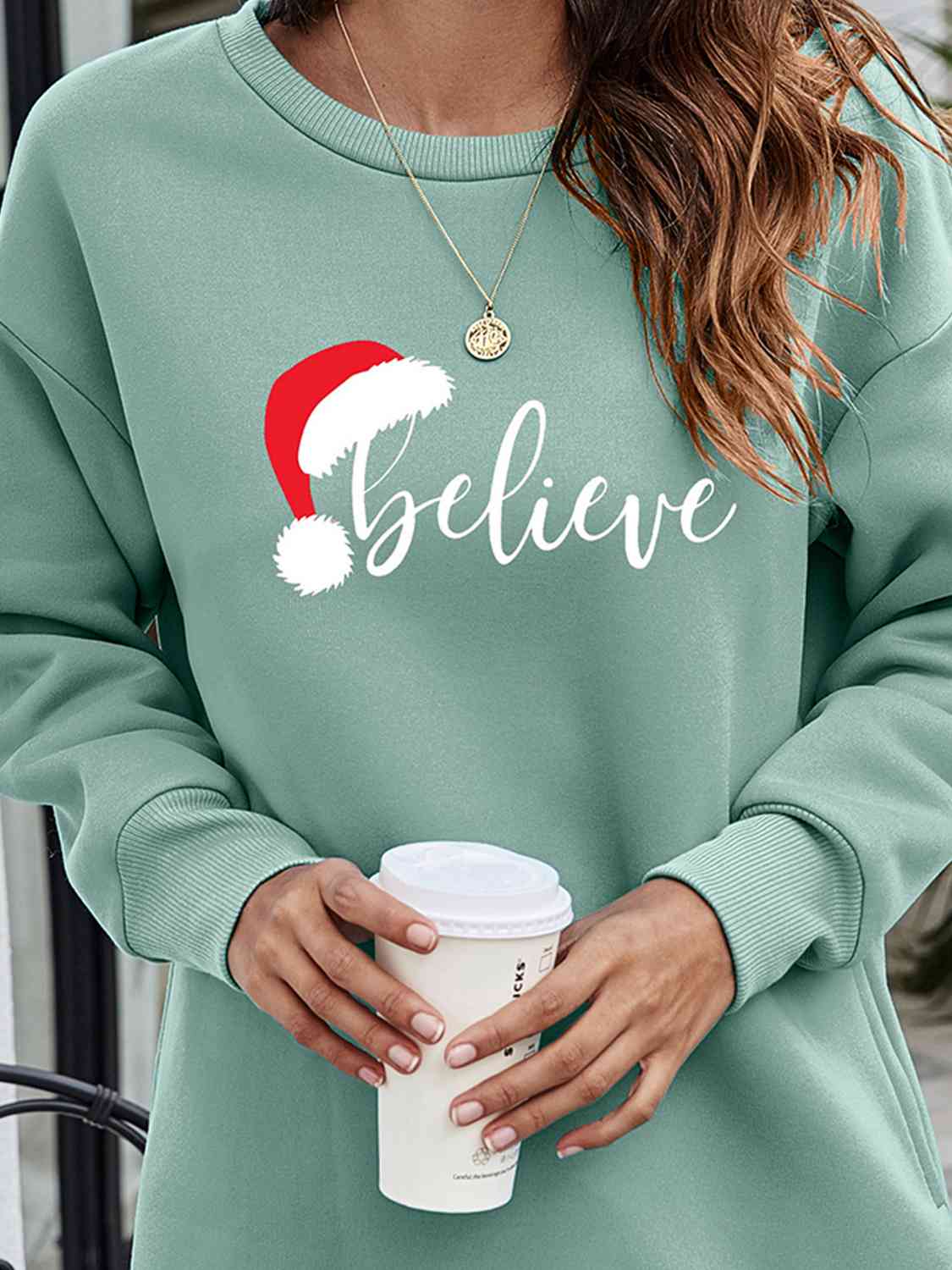 BELIEVE Graphic Tunic Sweatshirt - Sydney So Sweet