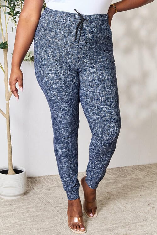 LOVEIT Heathered Drawstring Leggings with Pockets - Sydney So Sweet