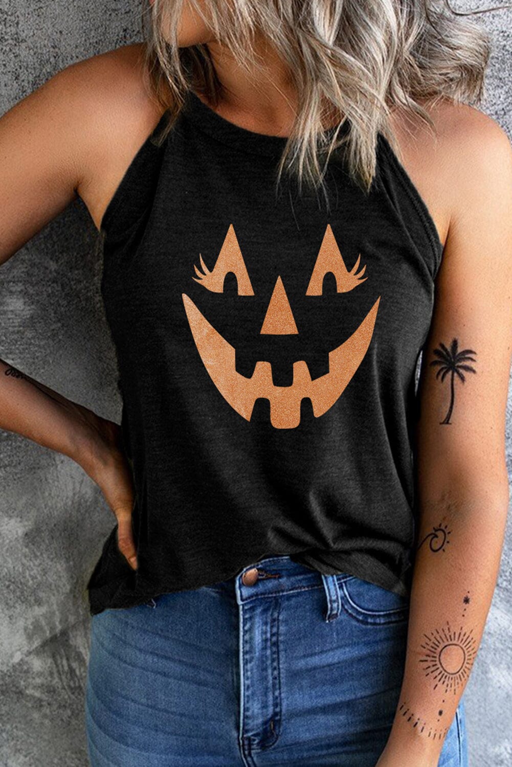 Jack-O'-Lantern Graphic Tank Top - Sydney So Sweet