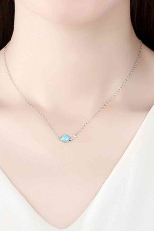 Opal Dolphin 925 Sterling Silver Necklace - Sydney So Sweet