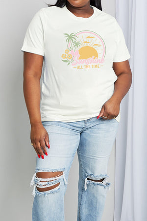 SUNSHINE ALL THE TIME Graphic Cotton Tee - Sydney So Sweet