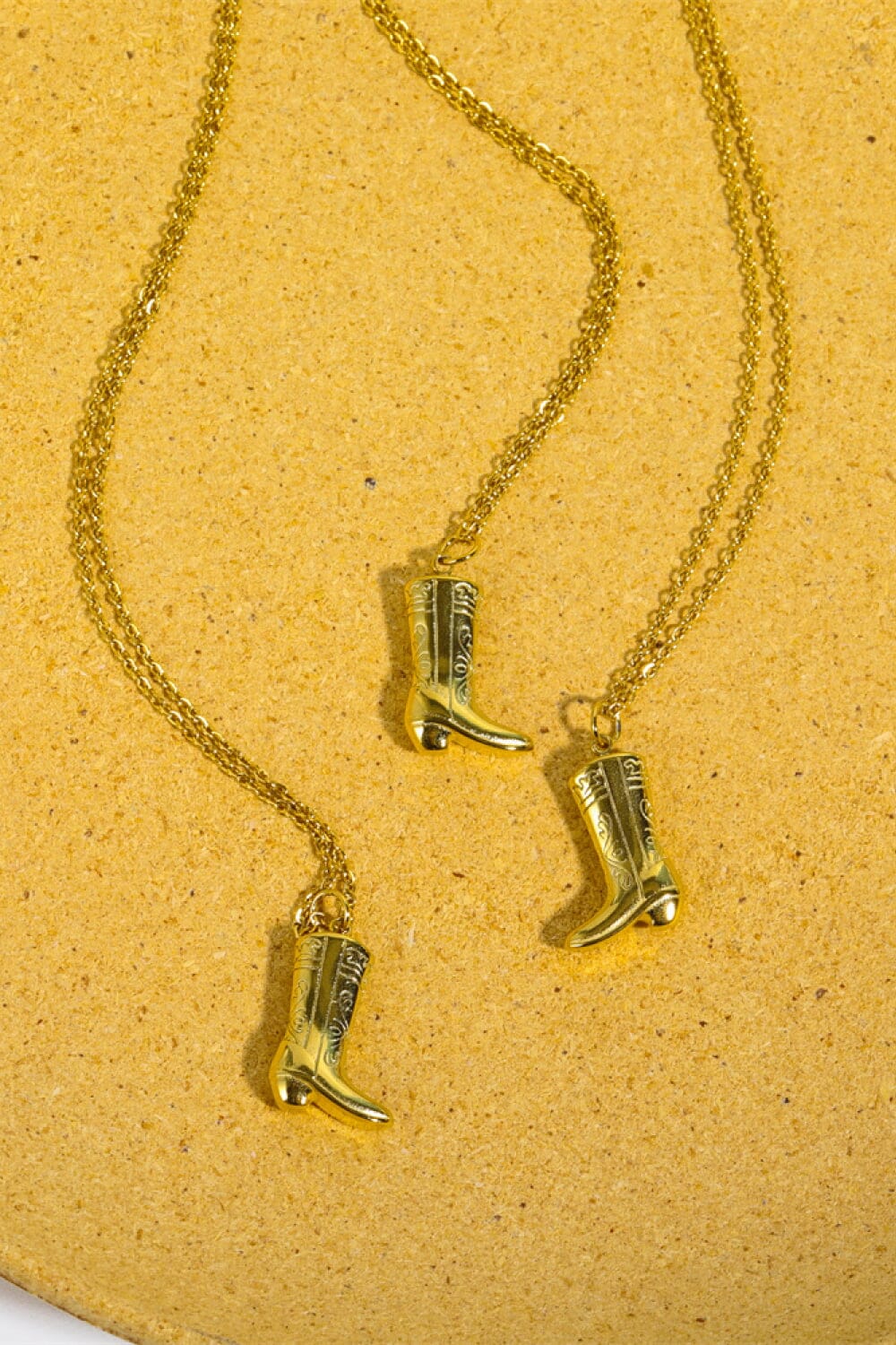 Cowboy Boot Pendant Stainless Steel Necklace - Sydney So Sweet