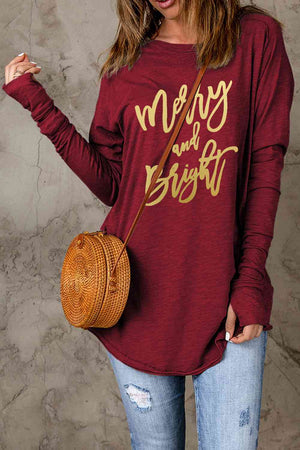 MERRY AND BRIGHT Graphic Long Sleeve T-Shirt - Sydney So Sweet