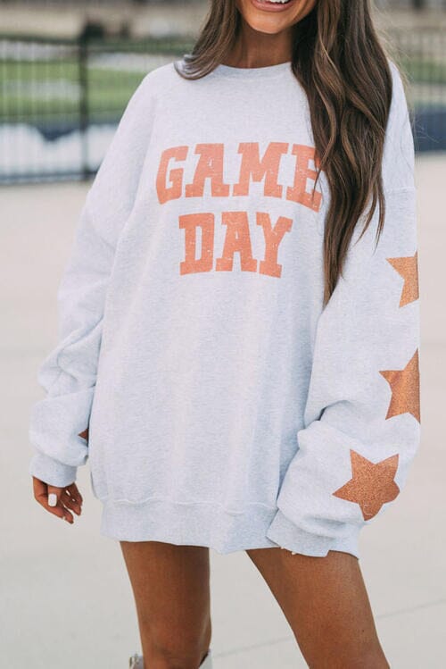 GAME DAY Long Sleeve Round Neck Sweatshirt - Sydney So Sweet