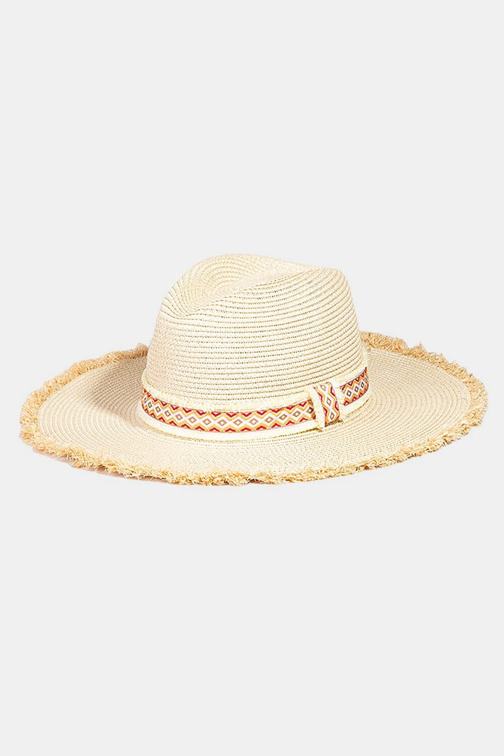 Fame Geometric Raw Hem Hat - Sydney So Sweet