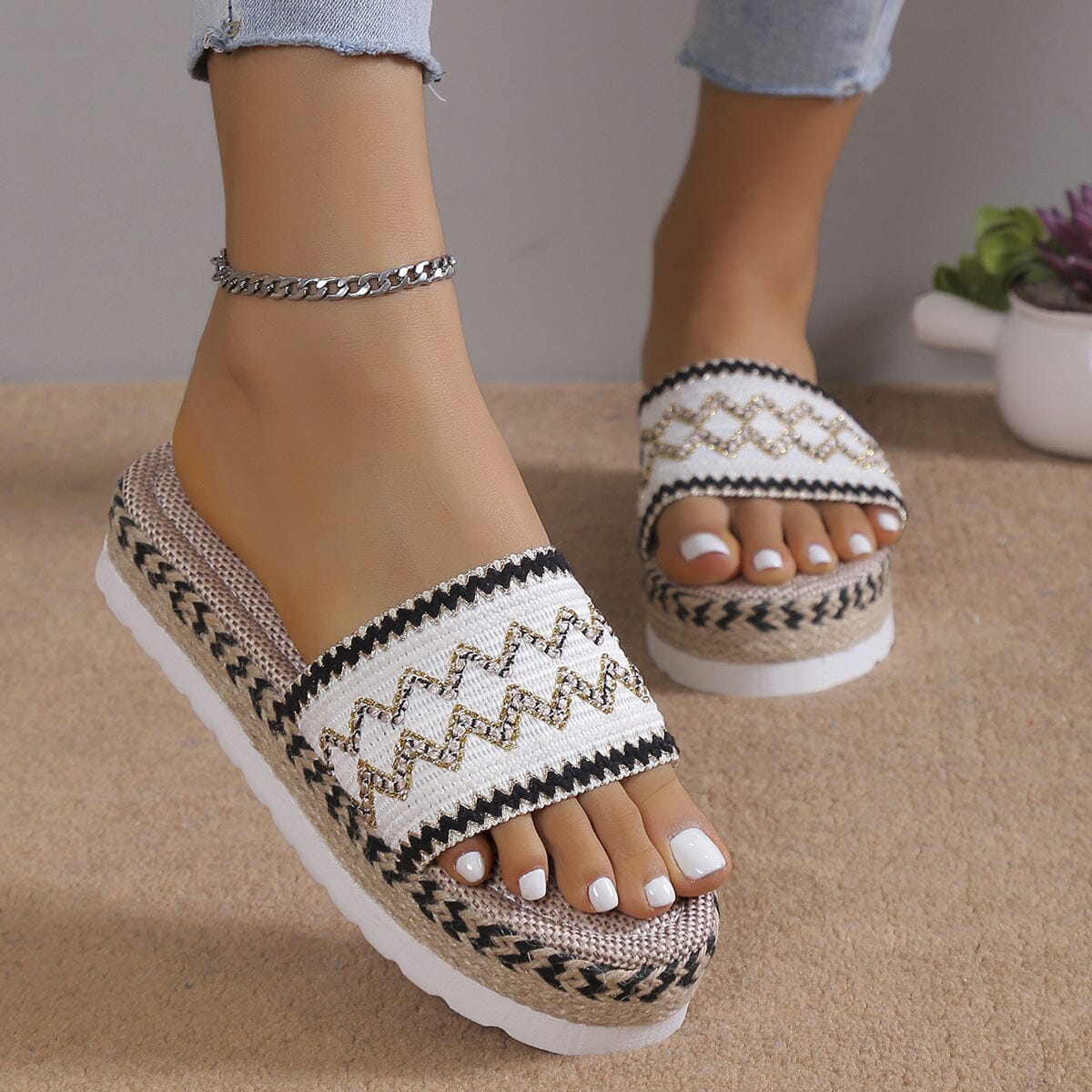 Open Toe Platform Sandals - Sydney So Sweet