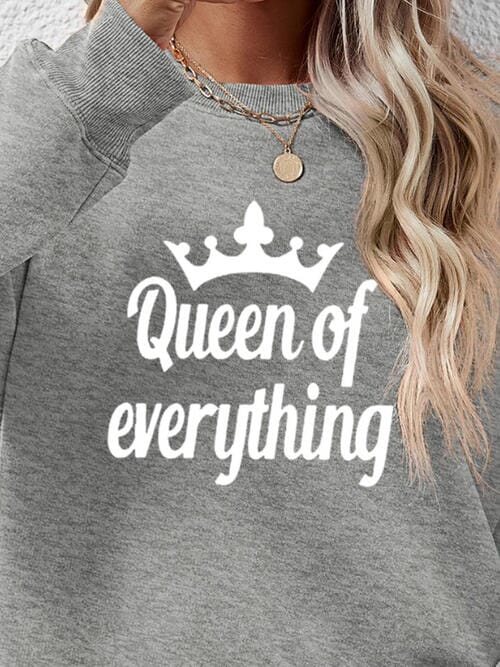 QUEEN OF EVERYTHING Round Neck Sweatshirt - Sydney So Sweet