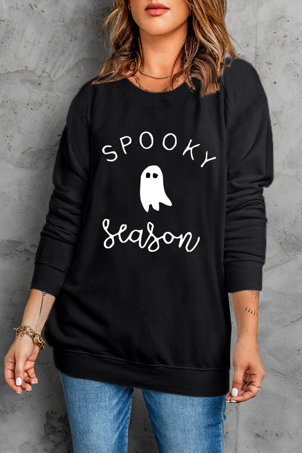 Long Sleeve SPOOKY SEASON Graphic Sweatshirt - Sydney So Sweet