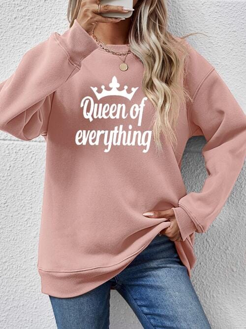 QUEEN OF EVERYTHING Round Neck Sweatshirt - Sydney So Sweet