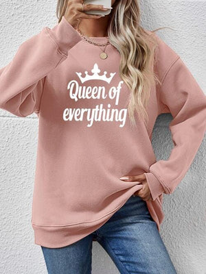 QUEEN OF EVERYTHING Round Neck Sweatshirt - Sydney So Sweet