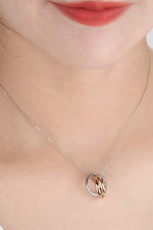 Cubic Zirconia Ring Pendant Necklace - Sydney So Sweet