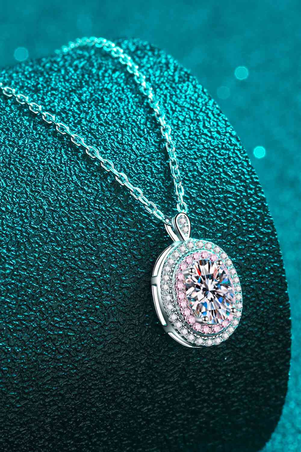 Adored 925 Sterling Silver Rhodium-Plated 1 Carat Moissanite Pendant Necklace - Sydney So Sweet