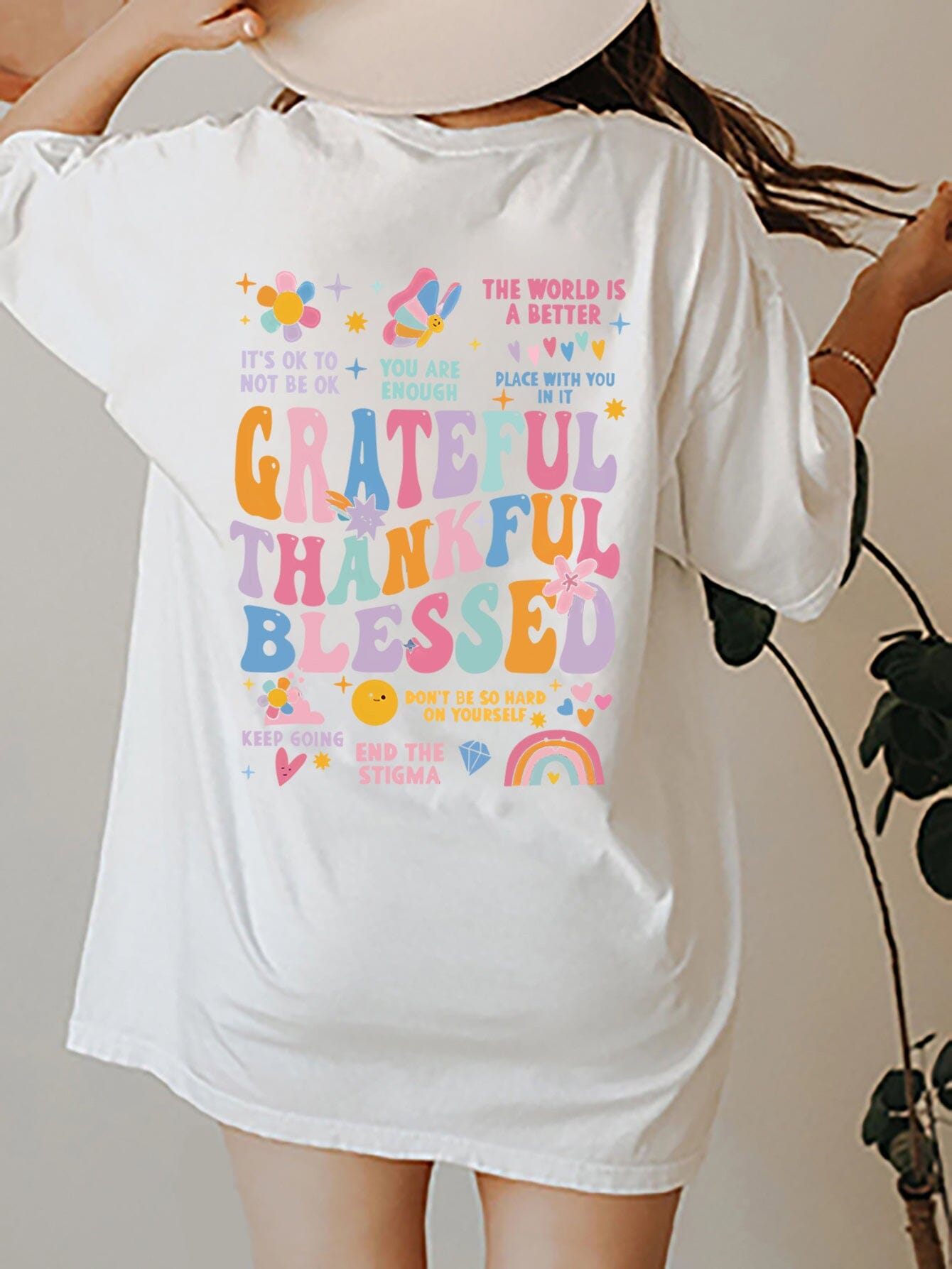 Grateful Thankful Blessed Women's Graphic Short Sleeve T-Shirt - Sydney So Sweet