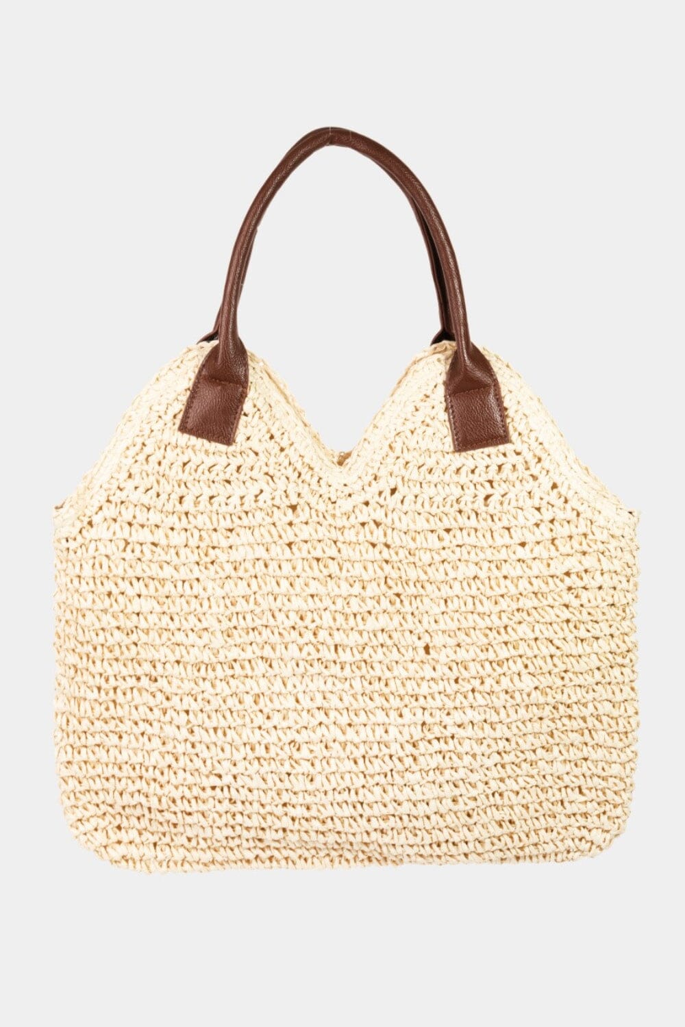 Fame Straw Braided Faux Leather Strap Shoulder Bag - Sydney So Sweet