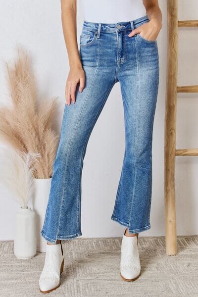 RISEN Full Size High Rise Ankle Flare Jeans - Sydney So Sweet