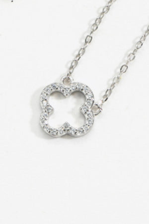 Inlaid Zircon 925 Sterling Silver Necklace - Sydney So Sweet