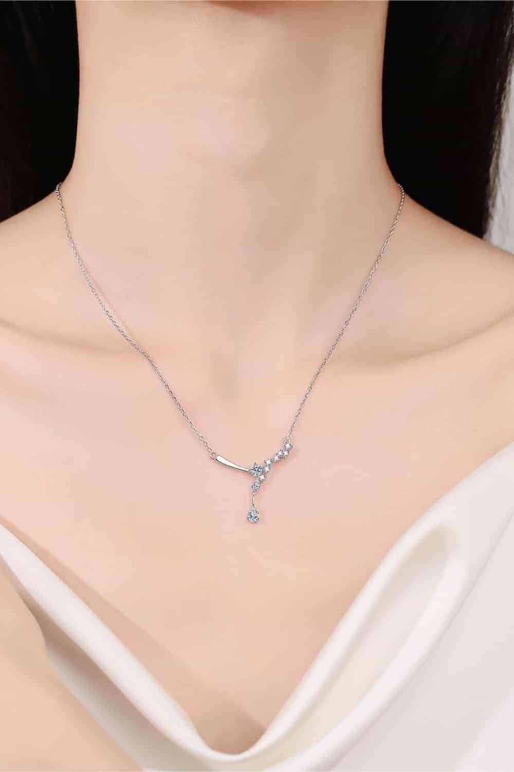 1 Carat Moissanite 925 Sterling Silver Necklace - Sydney So Sweet