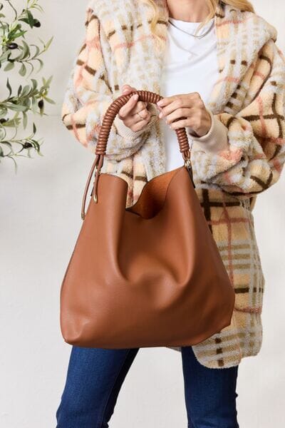 Vegan Leather Handbag with Pouch - Sydney So Sweet