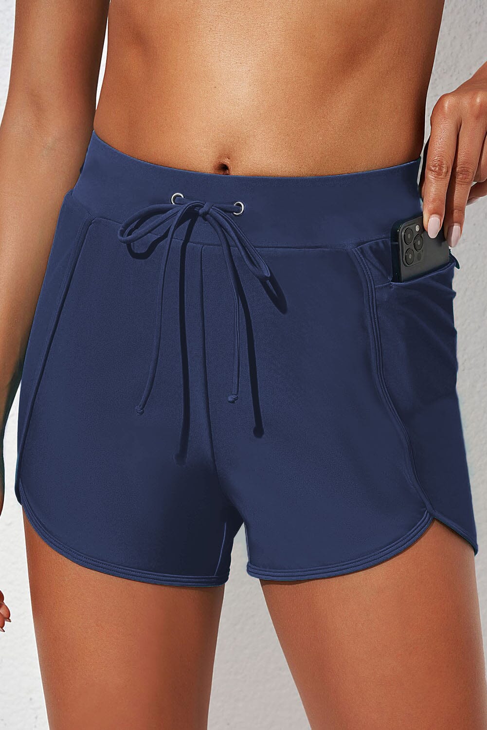 Drawstring Waist Swim Shorts - Sydney So Sweet