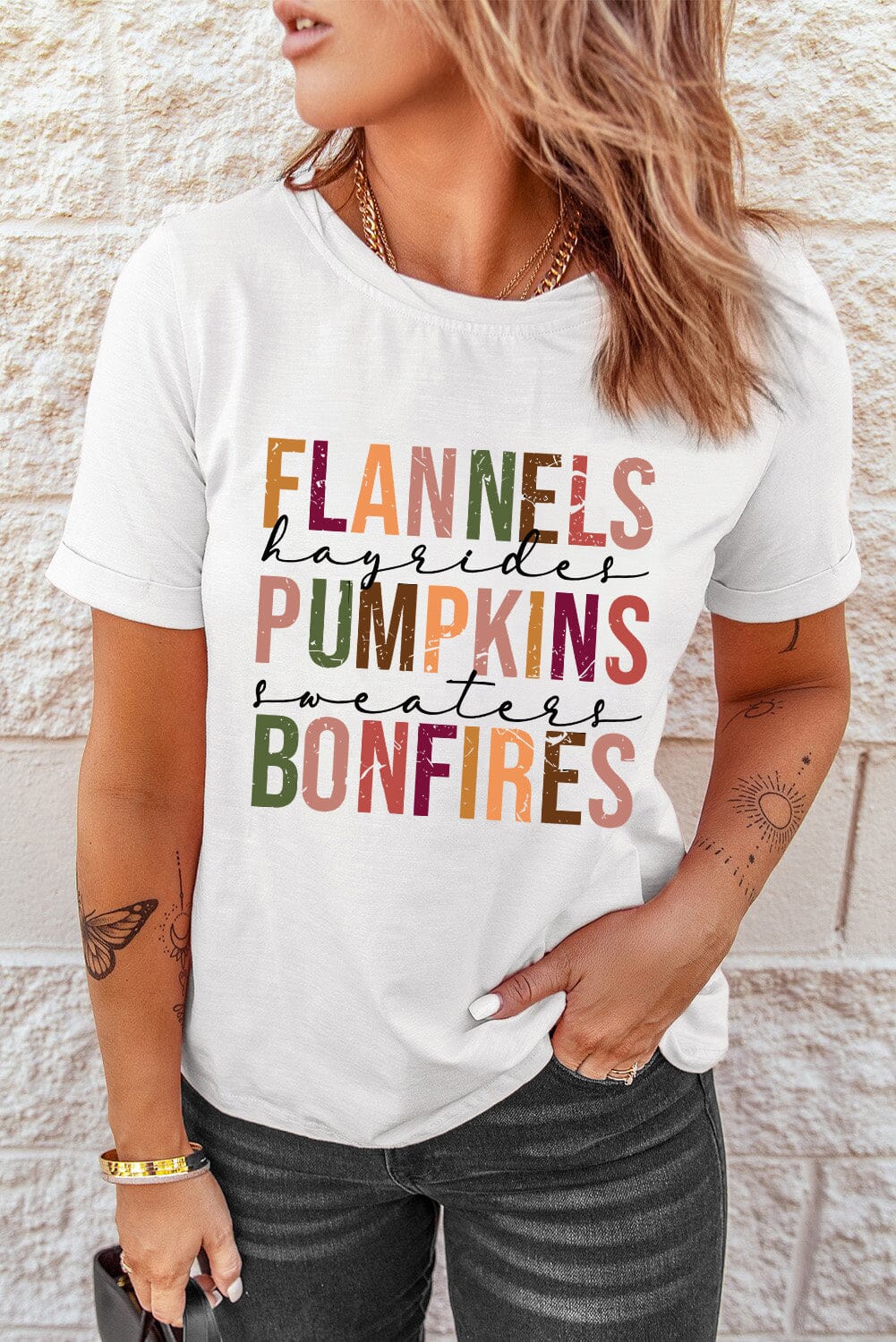 FLANNELS PUMPKINS BONFIRES Graphic Tee - Sydney So Sweet