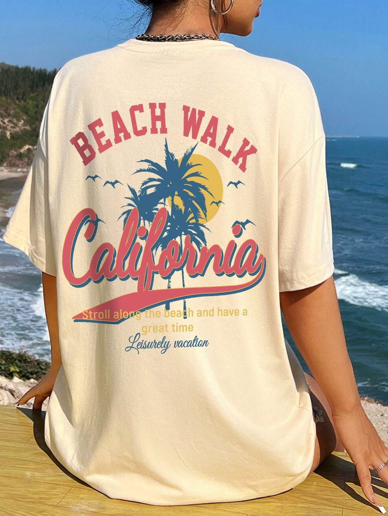 Beach Walk California Short Sleeve T-Shirt - Sydney So Sweet