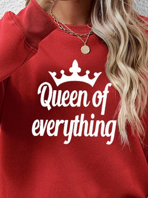 QUEEN OF EVERYTHING Round Neck Sweatshirt - Sydney So Sweet