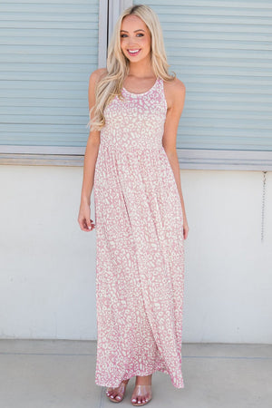 Leopard Round Neck Sleeveless Maxi Dress - Sydney So Sweet