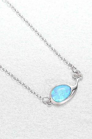 Opal Dolphin 925 Sterling Silver Necklace - Sydney So Sweet