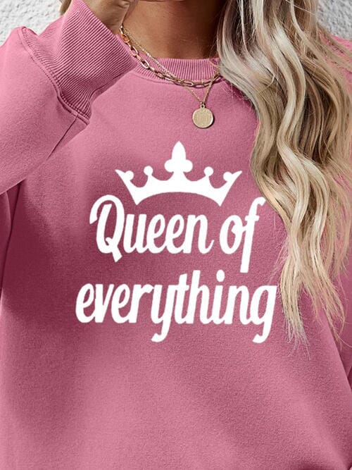 QUEEN OF EVERYTHING Round Neck Sweatshirt - Sydney So Sweet